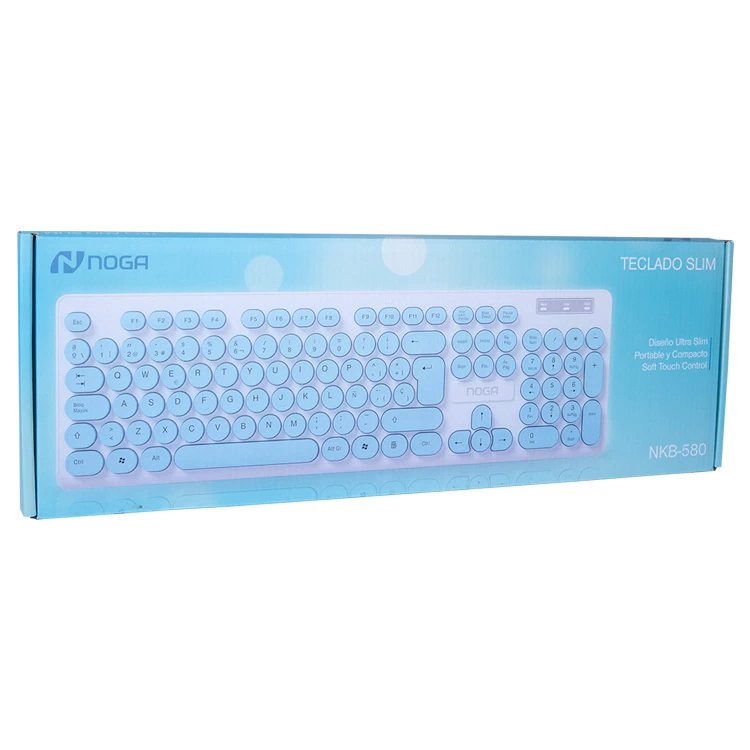 TECLADO SLIM NOGA NKB-580 AZUL - foto 2
