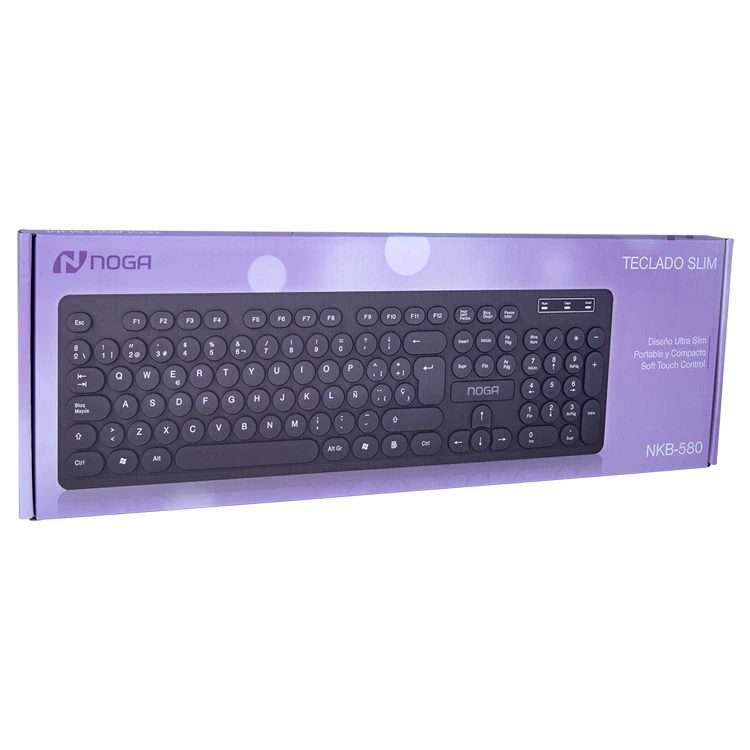 TECLADO SLIM NOGA NKB-580 NEGRO - foto 2