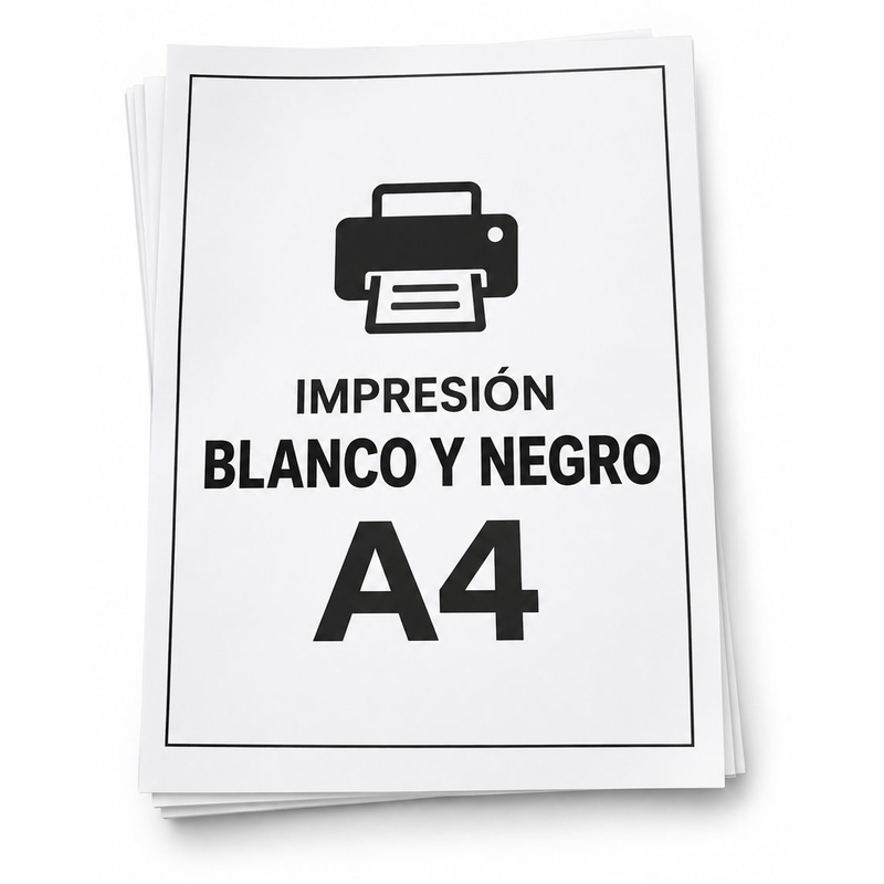 Impresión Blanco y Negro A4
