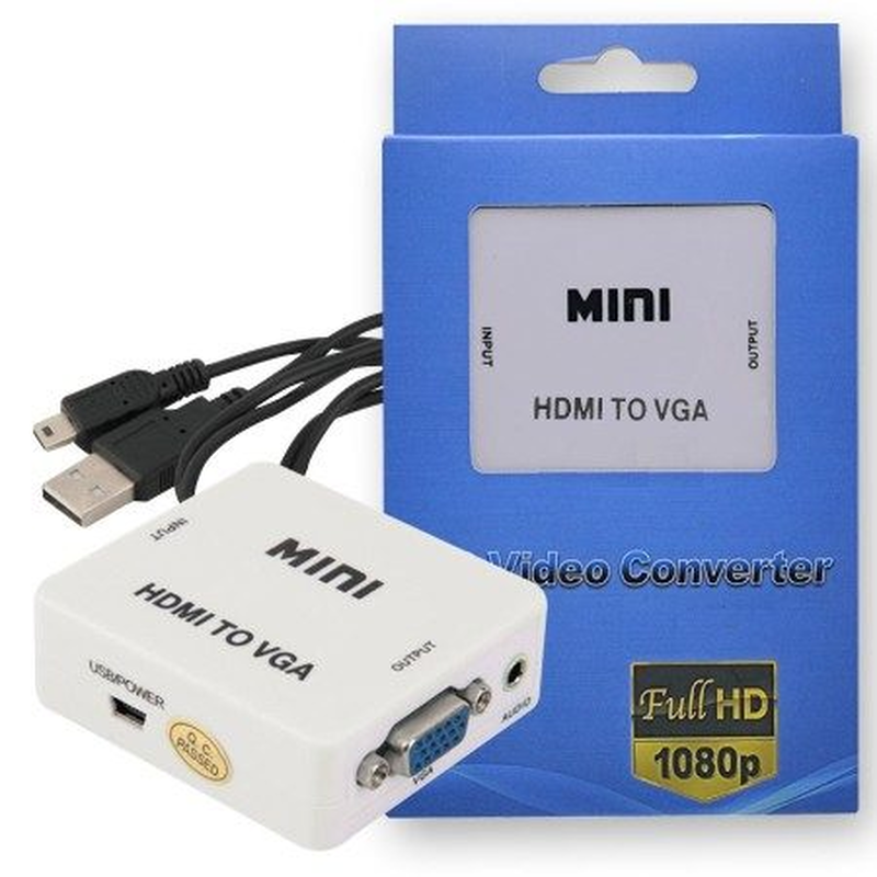 Adaptador Conversor HDMI a VGA activo