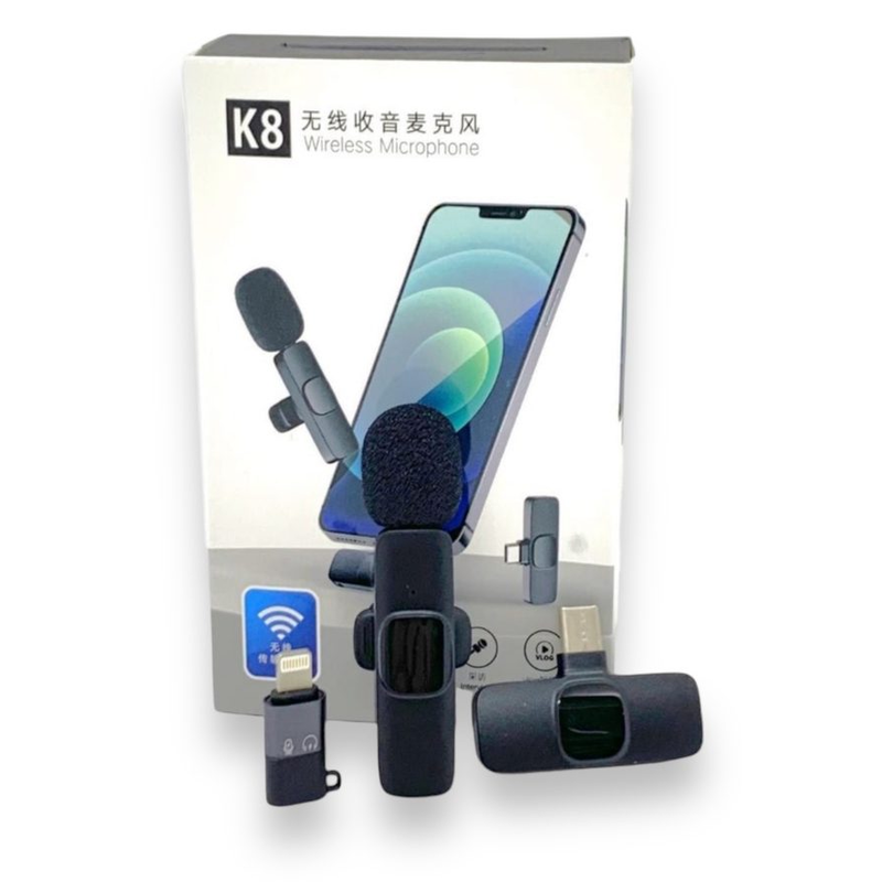 Micrófono Dinámico Inalámbrico Corbatero K9 USB-C negro - foto 2