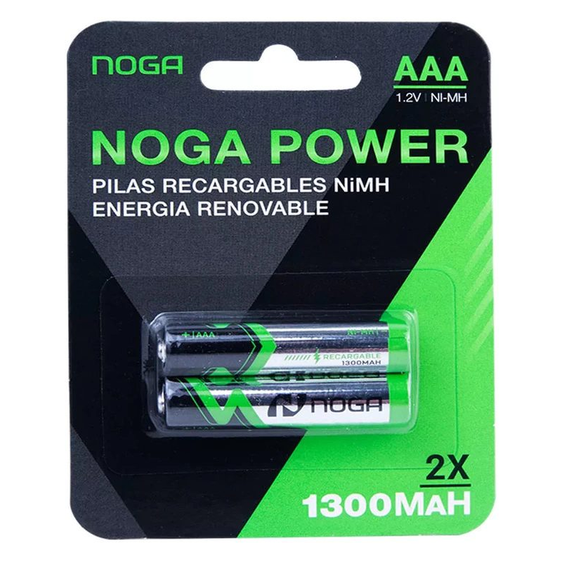 Pila AAA RECARGABLE NOGA 1300MAH 2 unidades